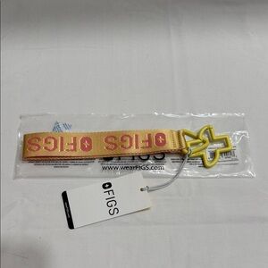 Figs Pink and Yellow Wristlet Keychain